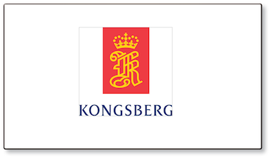 Logo for the corporation of Kongsberg, linked to their site. 
