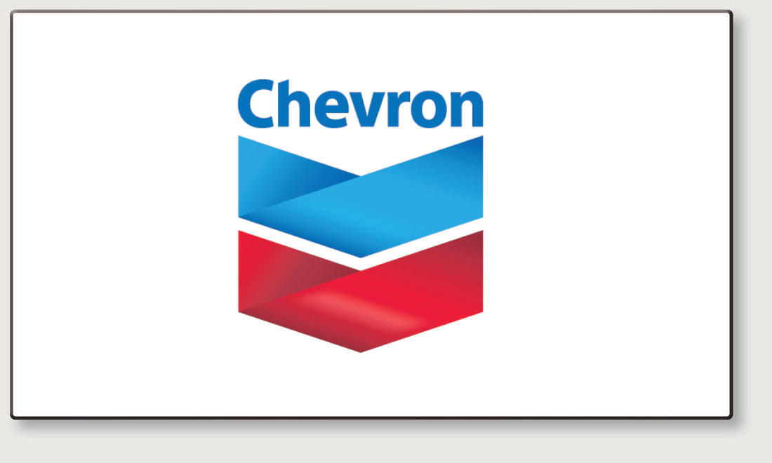 Logo for the corporation of Chevron, linked to their site. 