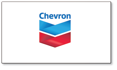 Logo for the corporation of Chevron, linked to their site. 