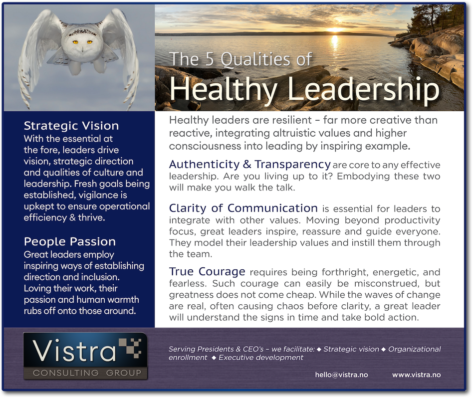 Image with text - 5 core qualities of Grand Leadership. Click on it to download a PDF with same info. 