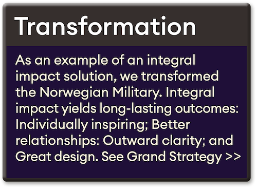 Image with text - Transforming the Norwegian Military